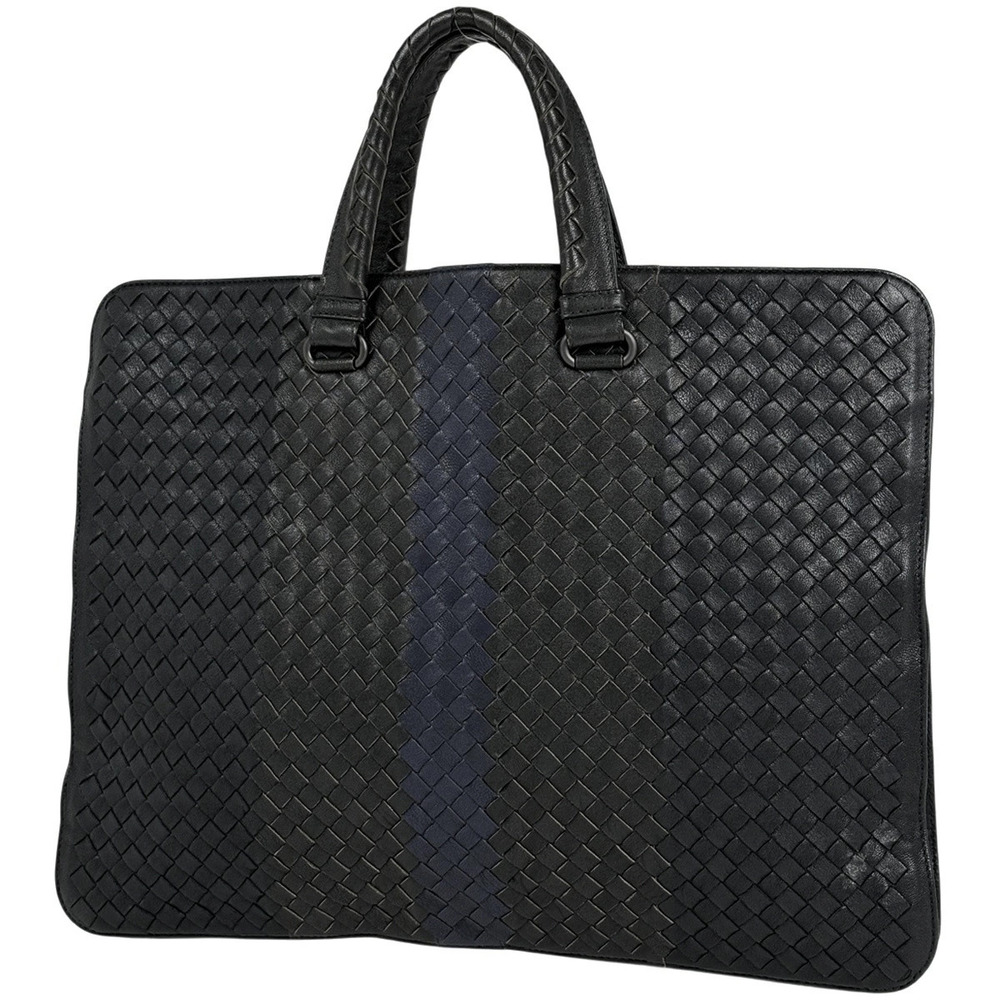 Bottega Veneta Intrecciato Business Bag Leather Black